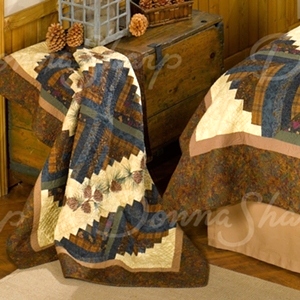 Cabin Raising Pine Cone Quilt by Donna Sharp