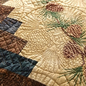 Cabin Raising Pine Cone Quilt by Donna Sharp